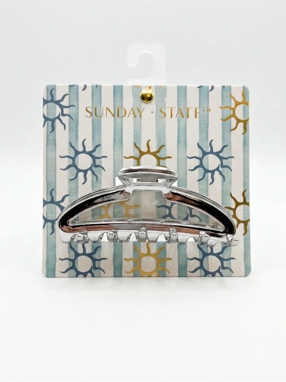 NWT ⚜️🩶⚜️ Sunday State Silver Tone Hair Claw Clip